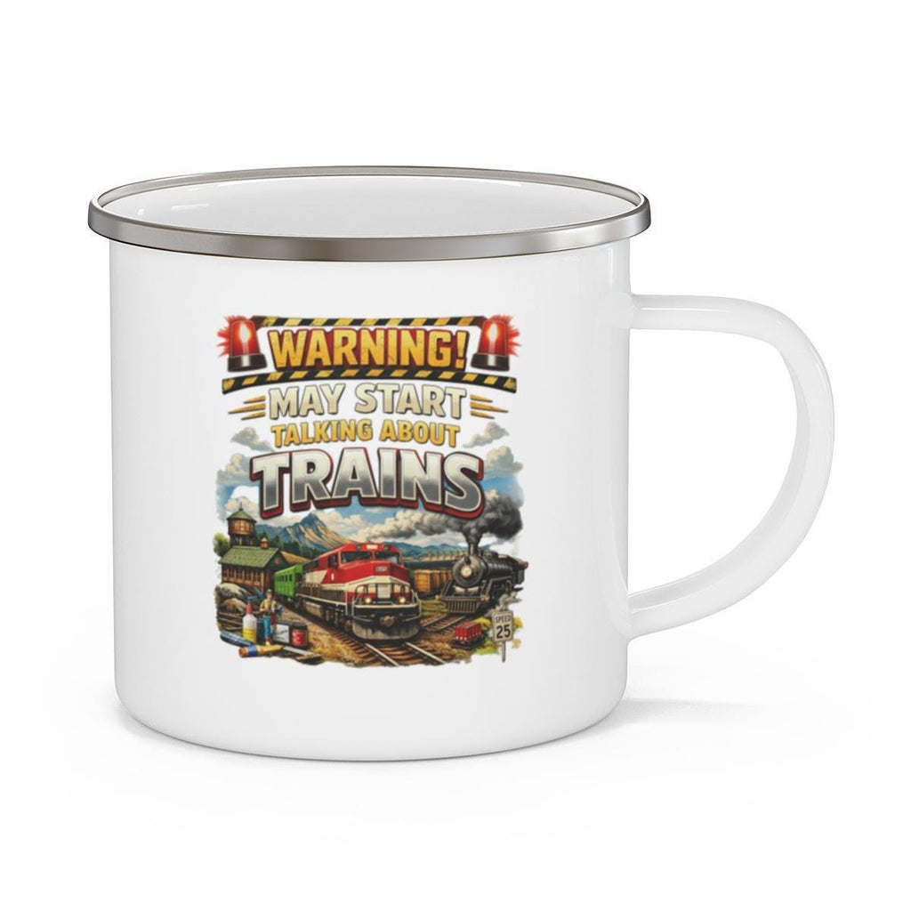 Warning May Start Talking About Trains Mug, Train Enthusiast Gift, Railway Lover Mug, Train Themed Coffee Cup, Train Collector Item