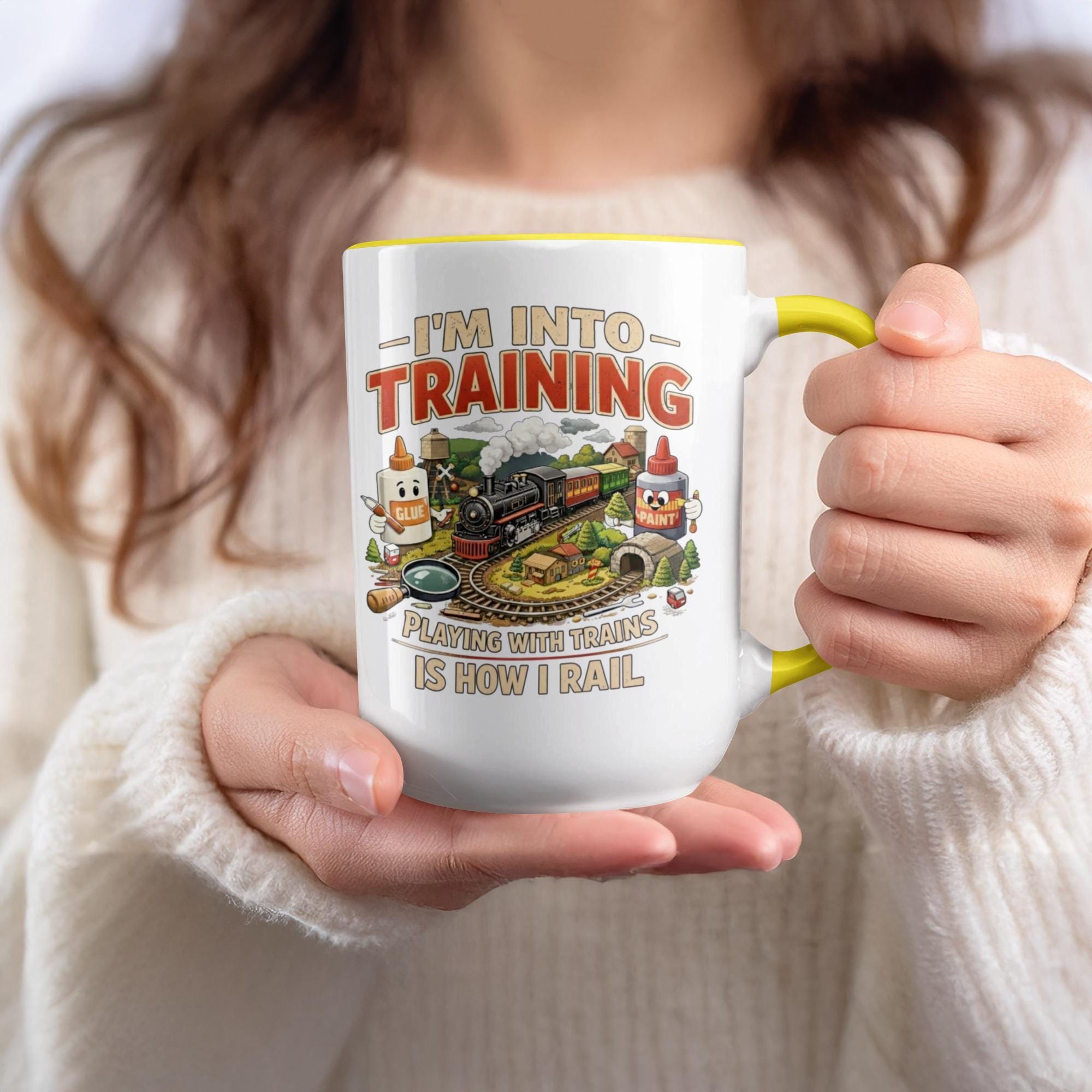 Funny Train Lover Mug, Train Enthusiast Gift, Model Trains Coffee Cup, Playful Train Hobby Present, Train Hobbyist Cup