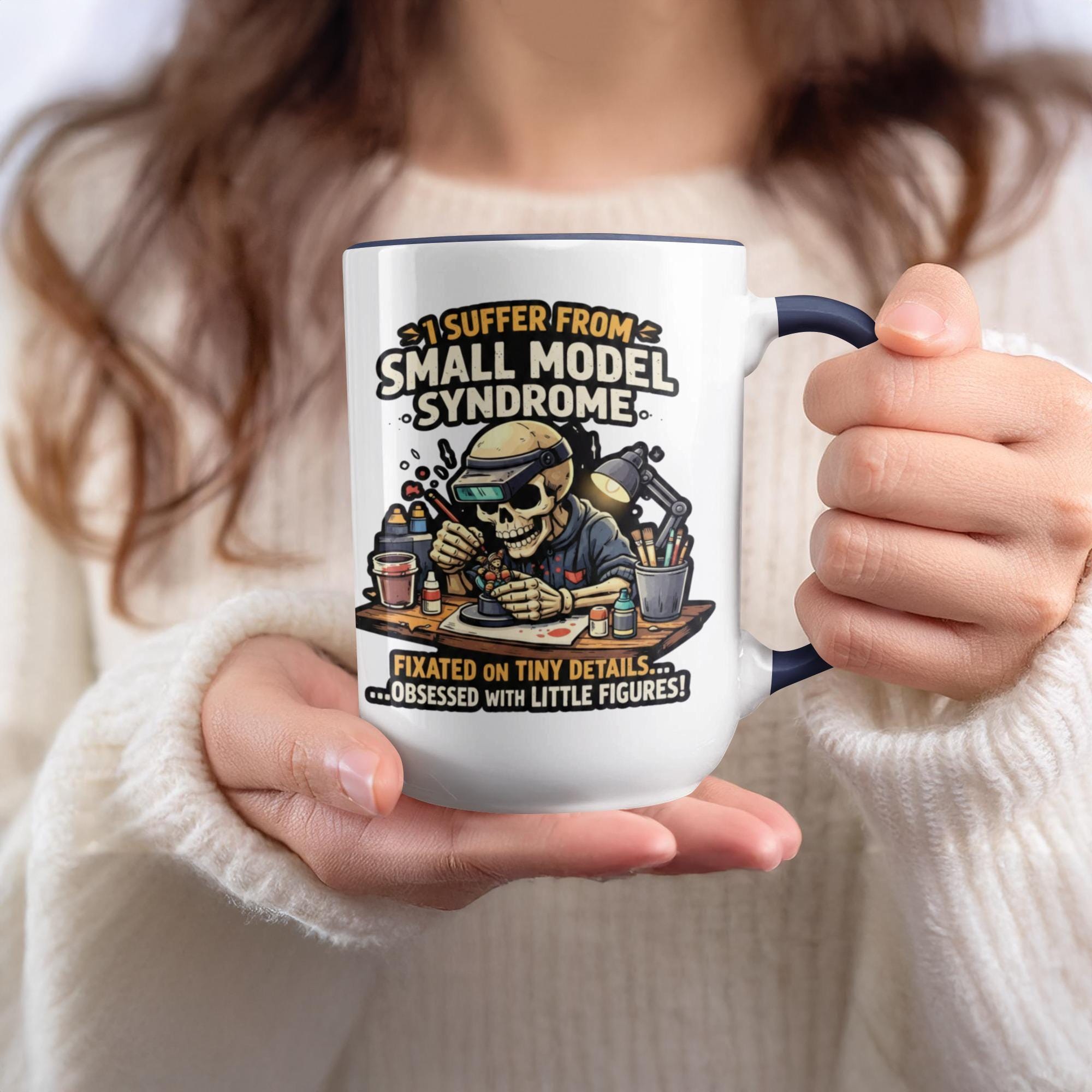 Small Model Syndrome Funny Mug, Gift for Model Makers, Hobbyists, Collectors, Unique Coffee Cup, Fun Novelty Present, Humor Mug