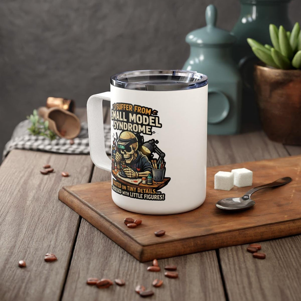 Funny Small Model Syndrome Mug, Skeleton Model Maker Coffee Cup, Nerdy Miniature Painter Gift, Unique Hobbyist Present, Office Decor
