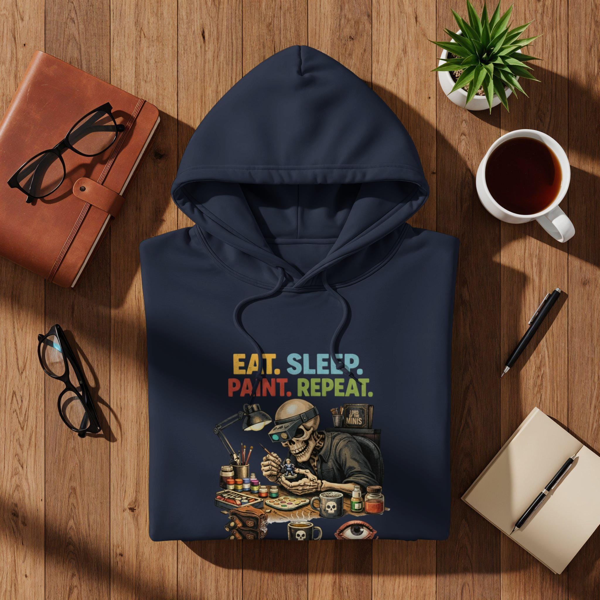 Unique Artist Hoodie, Eat Sleep Paint Repeat Sweatshirt, Fun Painter Gift, Artistic Apparel, Painting Enthusiast Clothing, Creative Wear