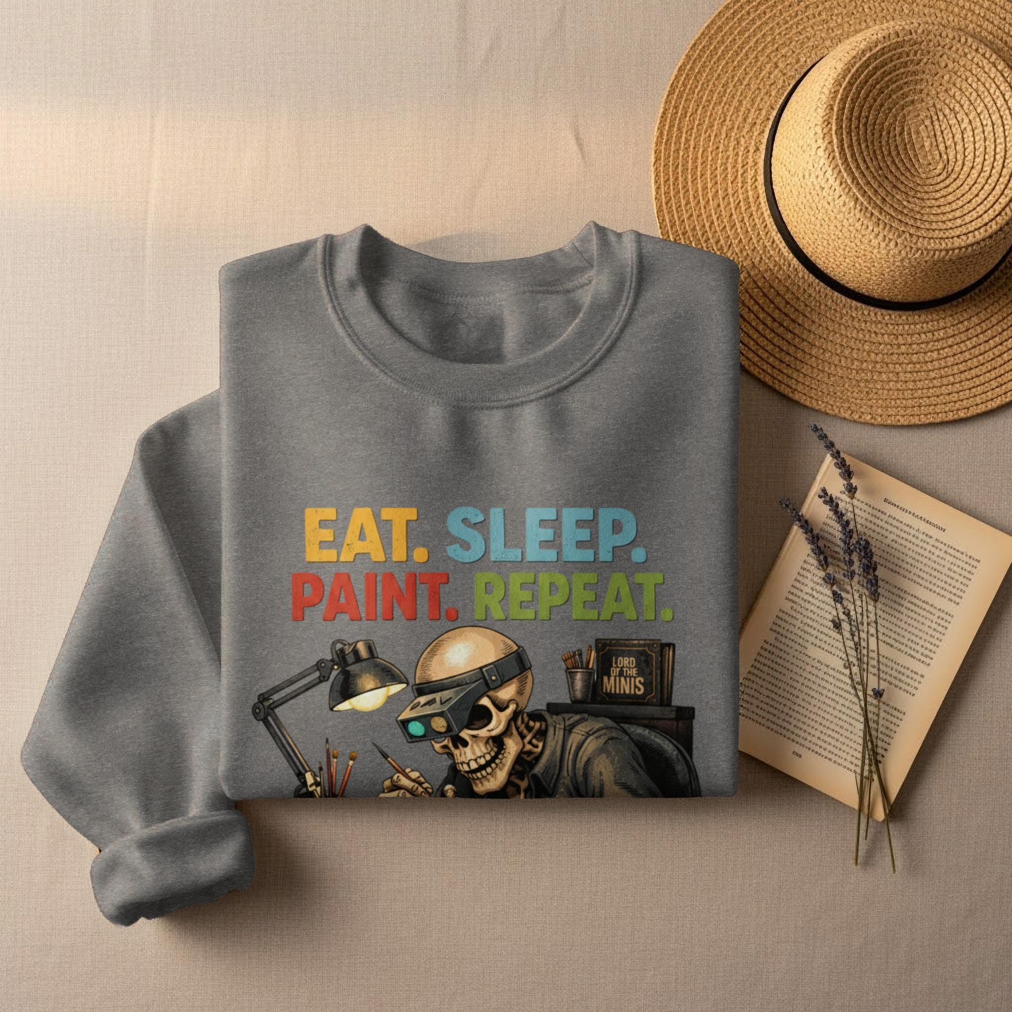 Eat Sleep Paint Repeat Sweatshirt, Funny Painting Enthusiast Gift, Artist Sweater, Painter's Wardrobe, Unique Art Lover Apparel