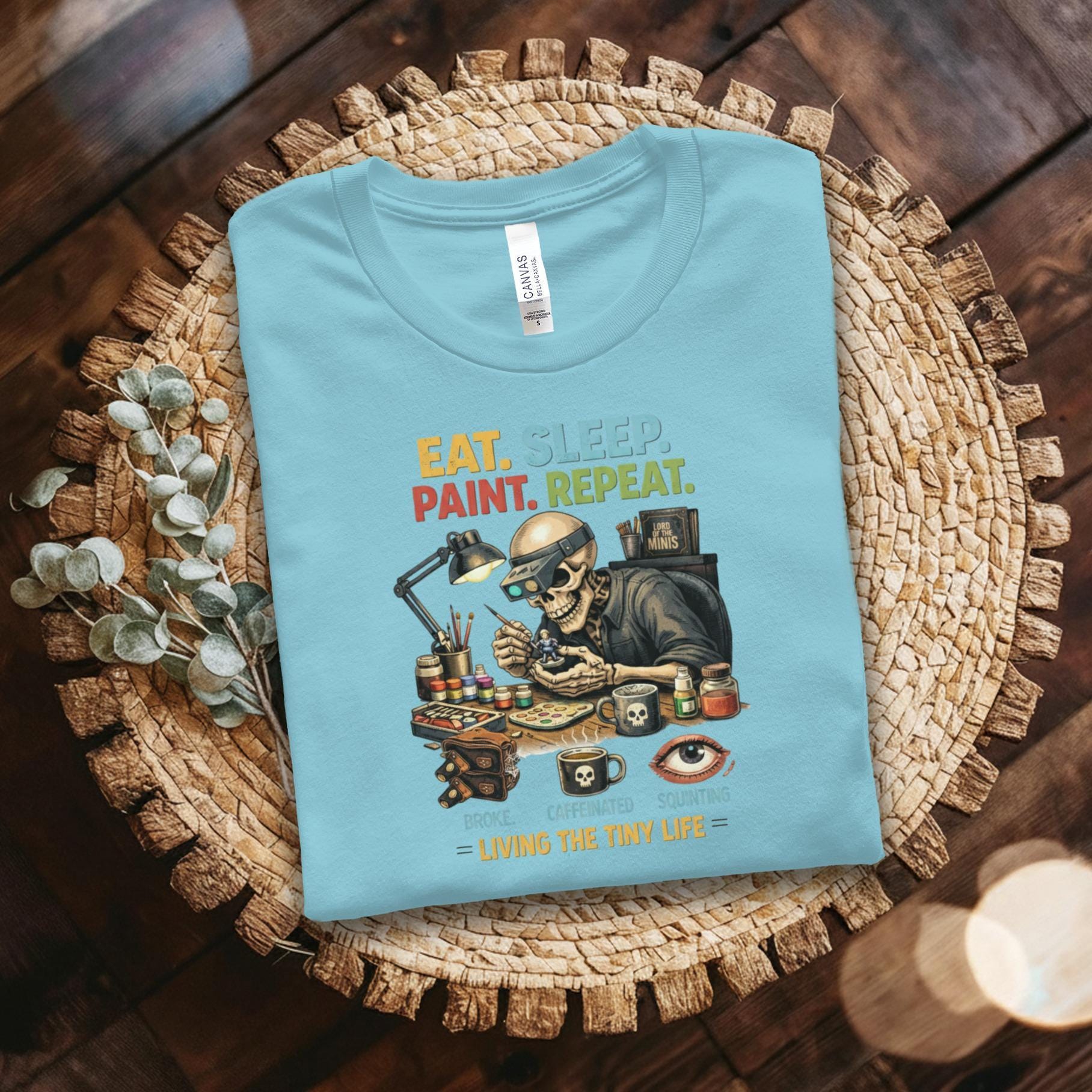 Eat Sleep Paint Repeat T shirt, Artist Gifts, Skuller Tee, Painter Graphic Tee Collection, Unisex Tee, Fun Art Lover Apparel