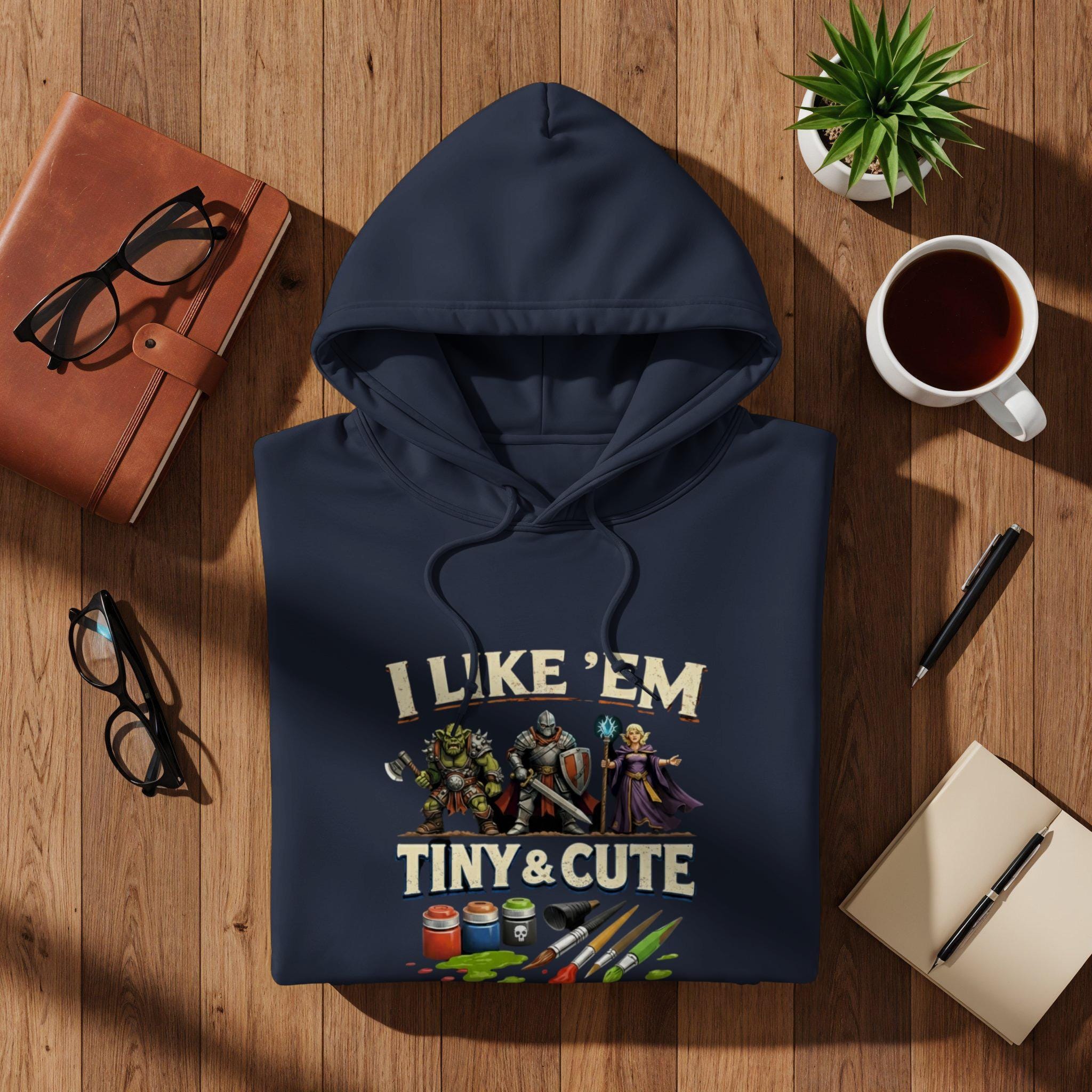 I Like Em Tiny and Cute Fun Hoodie, Funny Graphic Hoodie Gift, Unique Gamer Fashion, Geek Culture Hoodie, Clever Gaming Quote
