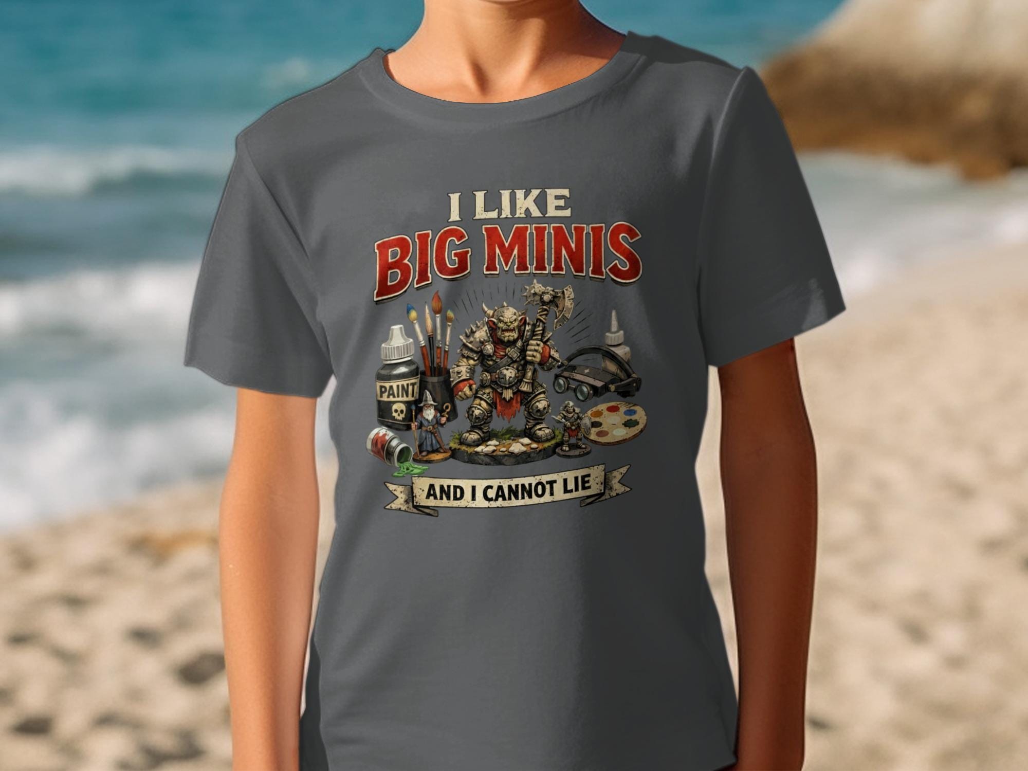 I Like Big Minis And I Cannot Lie T-Shirt, Funny Painting Miniatures Graphic Tee, Gamer Gift for Miniature Lovers, Hobbyist Shirt