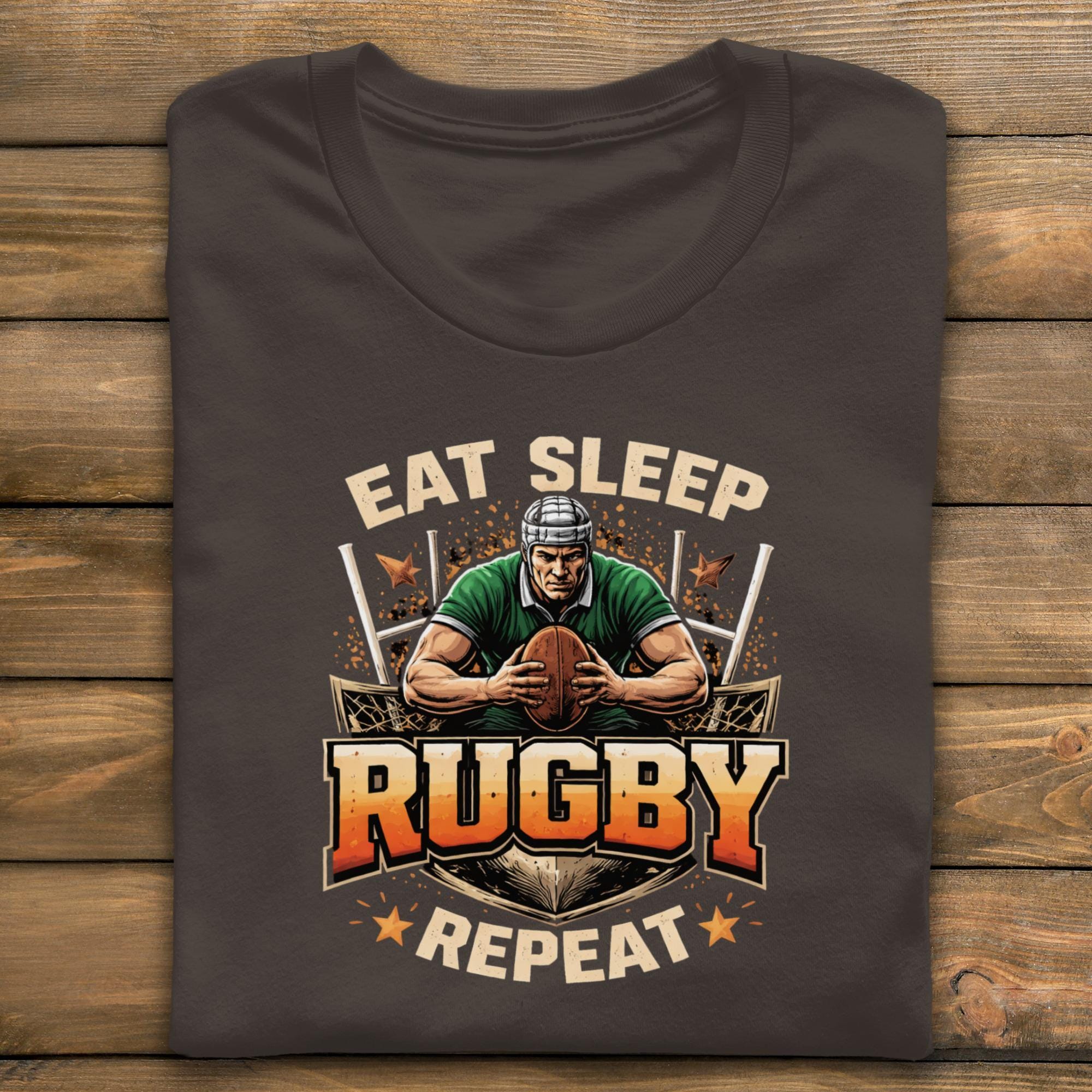 Eat Sleep Rugby Repeat T-Shirt, Rugby Lover Gift, Sports Enthusiast Shirt, Rugby Player Tee, Funny Rugby Shirt, Unisex Rugby Top