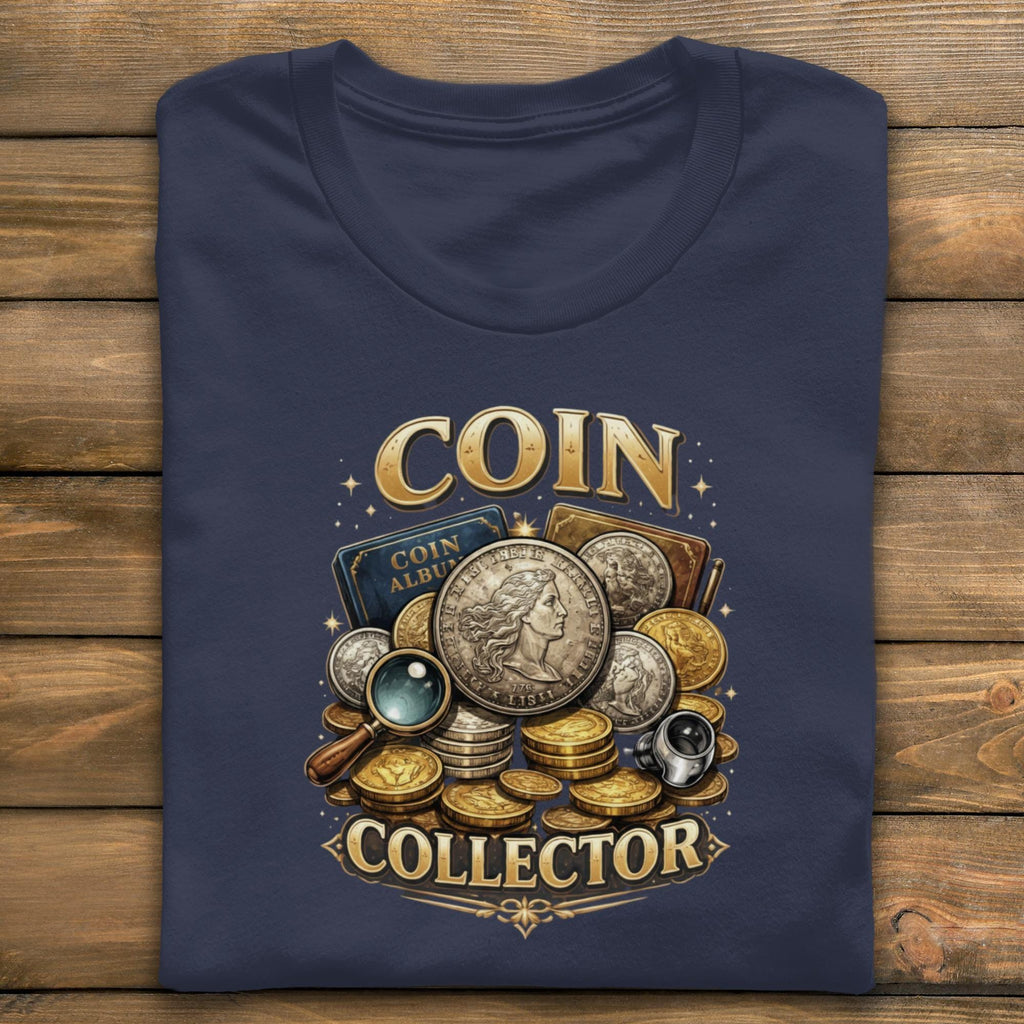 Coin Collector T Shirt, Coin Collecting Gift, Numismatist Shirt, Hobby Tee, Coin Enthusiast Apparel, Unique Coin Lover Gift Idea