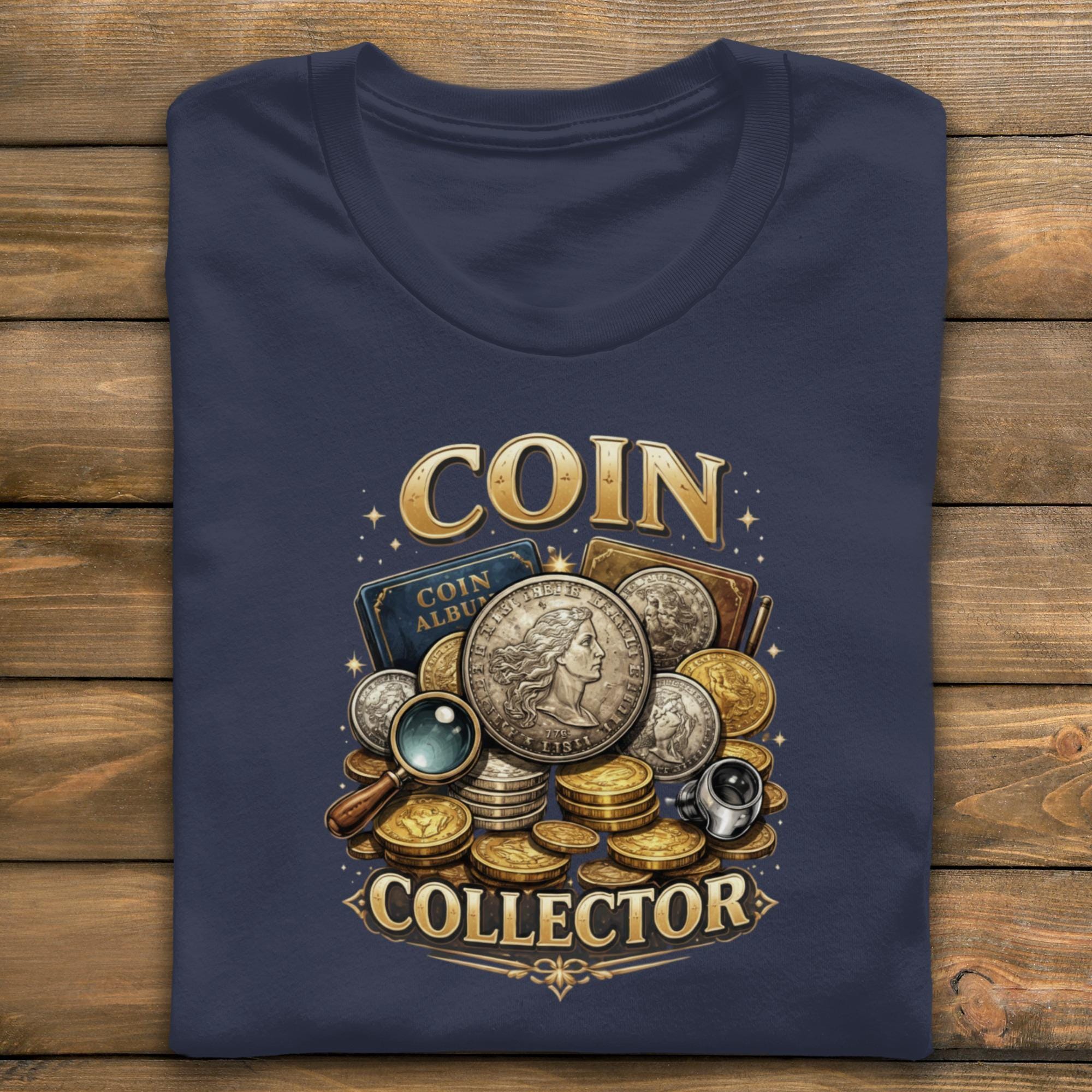 Coin Collector T Shirt, Coin Collecting Gift, Numismatist Shirt, Hobby Tee, Coin Enthusiast Apparel, Unique Coin Lover Gift Idea