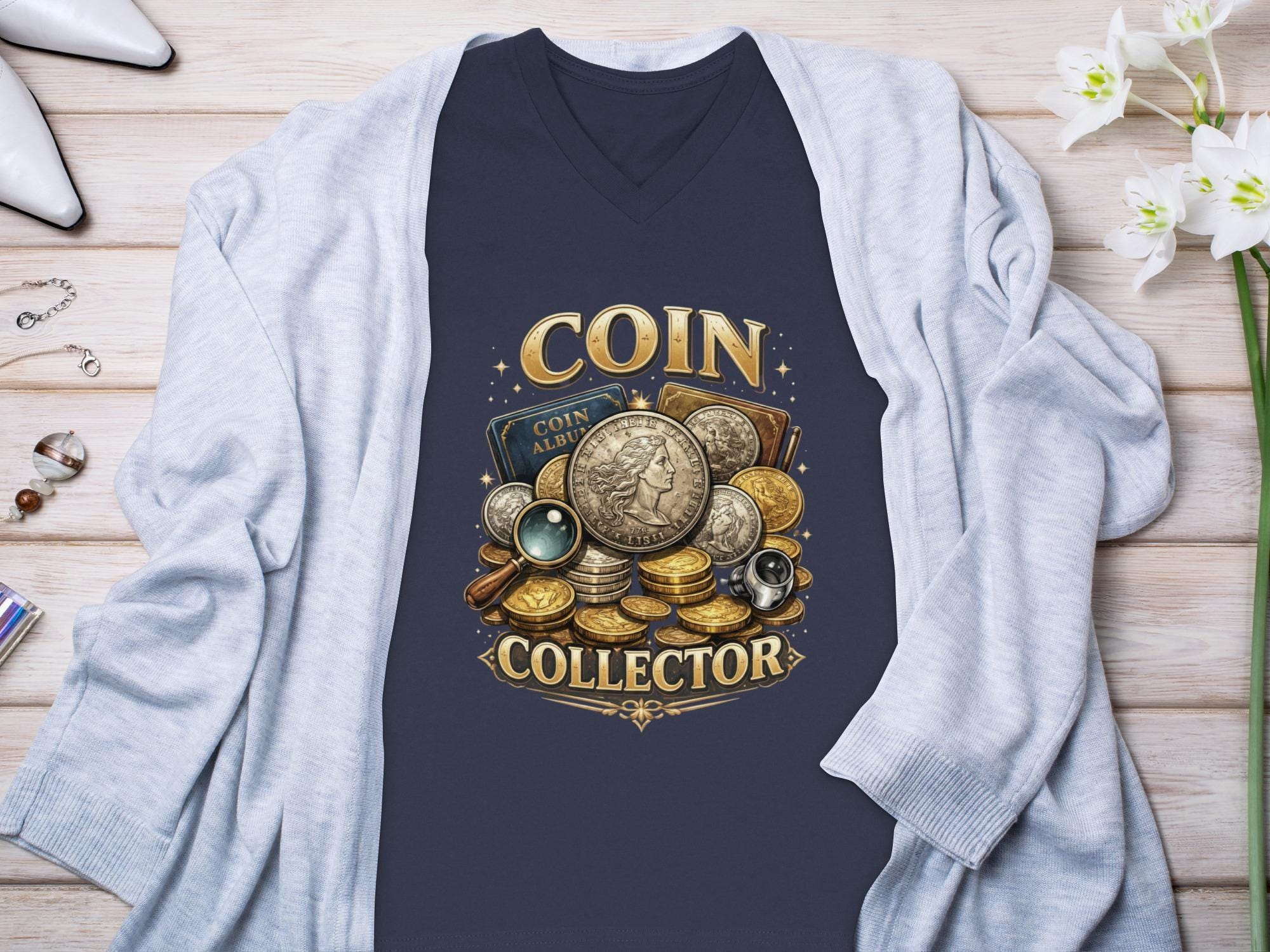 Coin Collector Shirt, Vintage Coin Enthusiast Gift, Numismatist T Shirt, Retro Coin Collection Tee, Collectible Coin Apparel