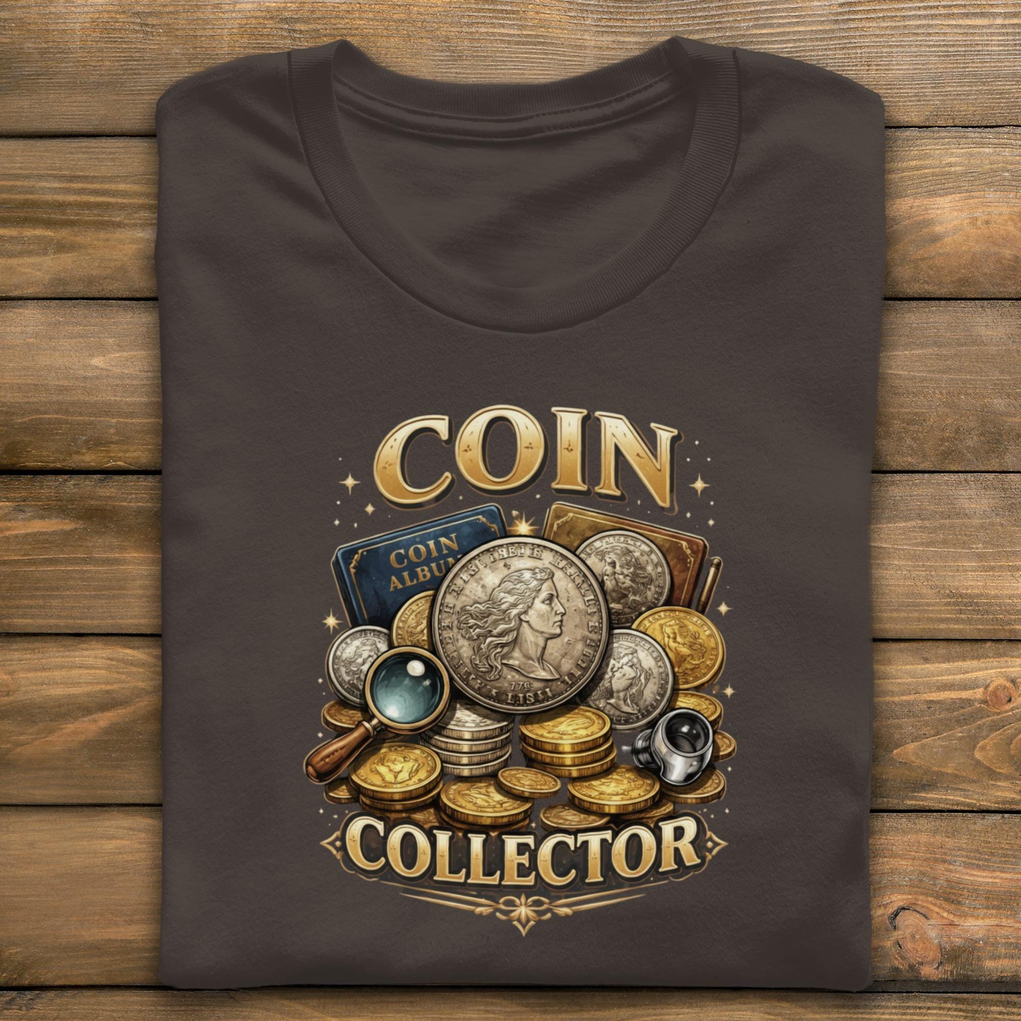 Coin Collector T Shirt, Numismatist Gift, Unique Coin Collecting Shirt, Coin Hobbyist Tee, Gift for Coin Collectors, Coin Enthusiast Shirt