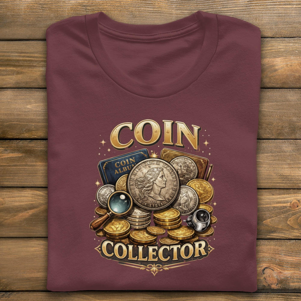 Coin Collector T-Shirt, Vintage Coin Collection Tee, Numismatist Gift, Coin Enthusiast Shirt, Collectors Apparel, Gift for Coin Lovers, Coin