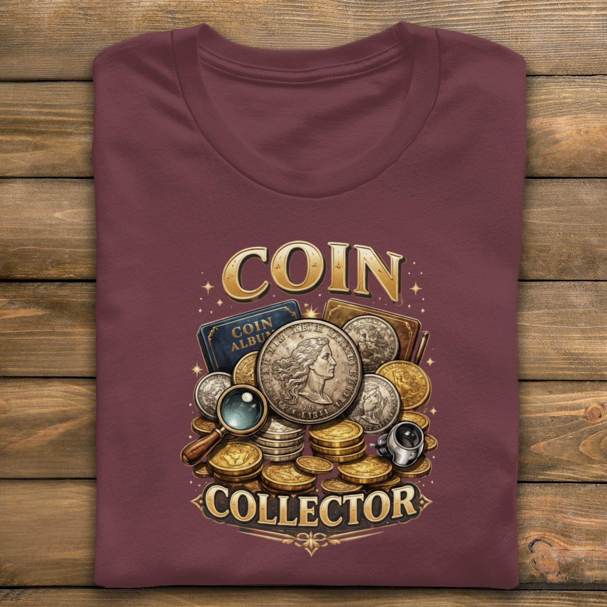 Coin Collector T-Shirt, Vintage Coin Collection Tee, Numismatist Gift, Coin Enthusiast Shirt, Collectors Apparel, Gift for Coin Lovers, Coin