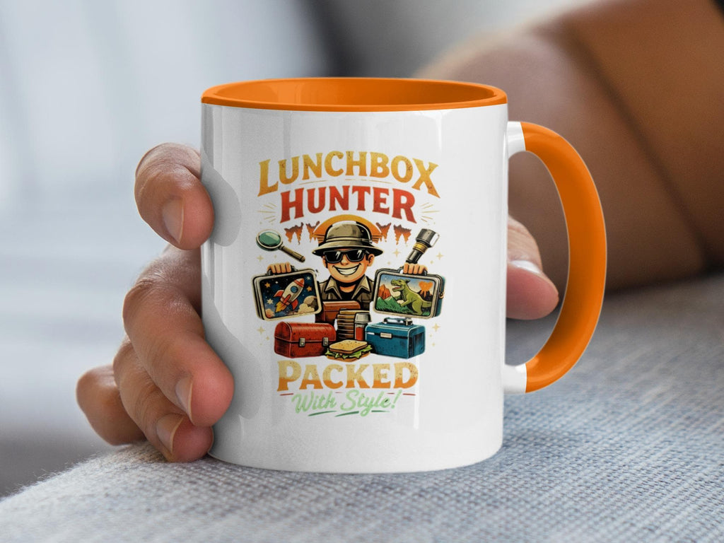 Lunchbox Hunter Mug, Packed with Style Mug, Graphics Coffee Mug, Fun Gift Idea, Adventure Coffee Cup, Colorful Mug, Unique Drinkware