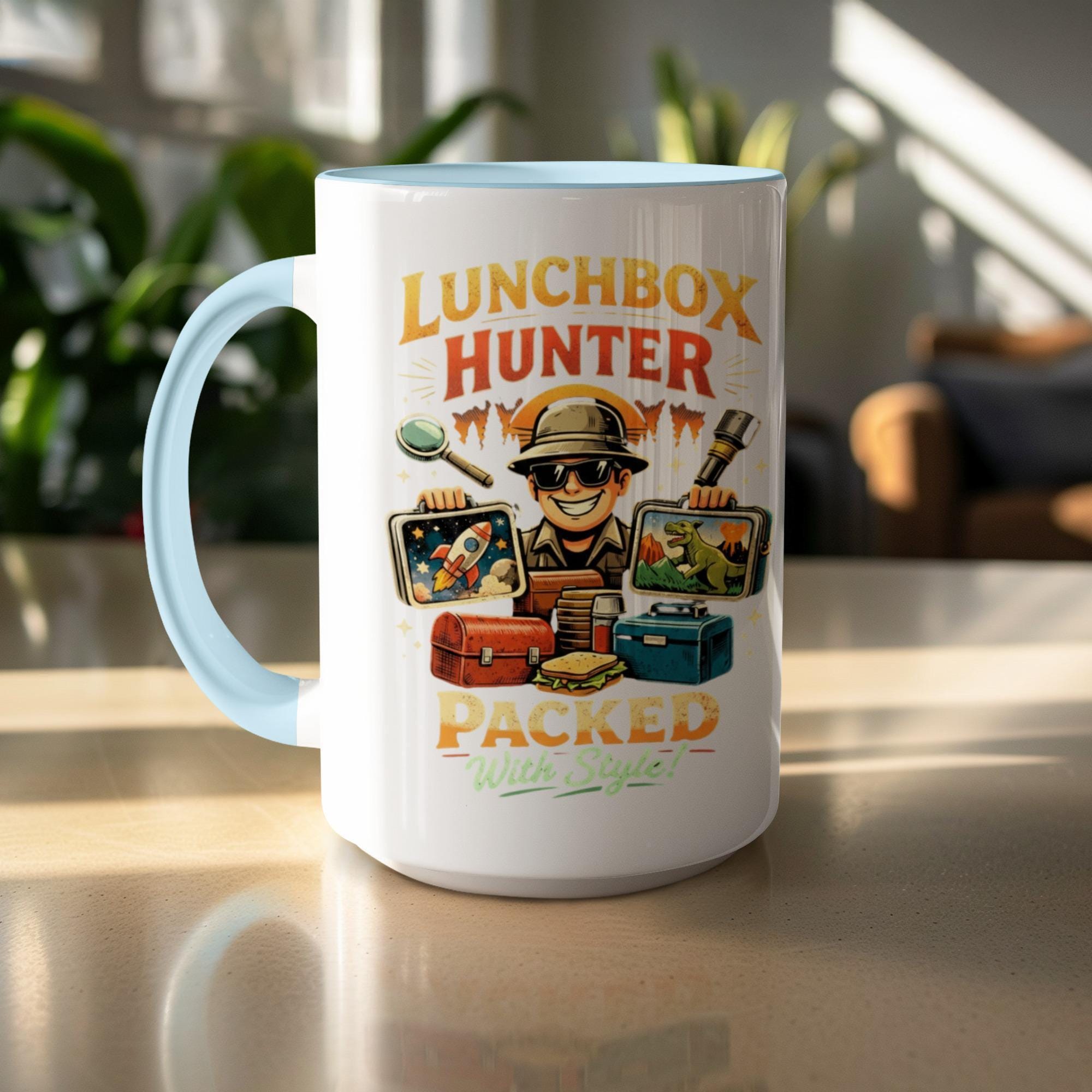 Funny Lunchbox Hunter Mug, Perfect Gift for Adventurous Eaters, Packed With Style, Novelty Beverage Cup, Unique Coffee Mug