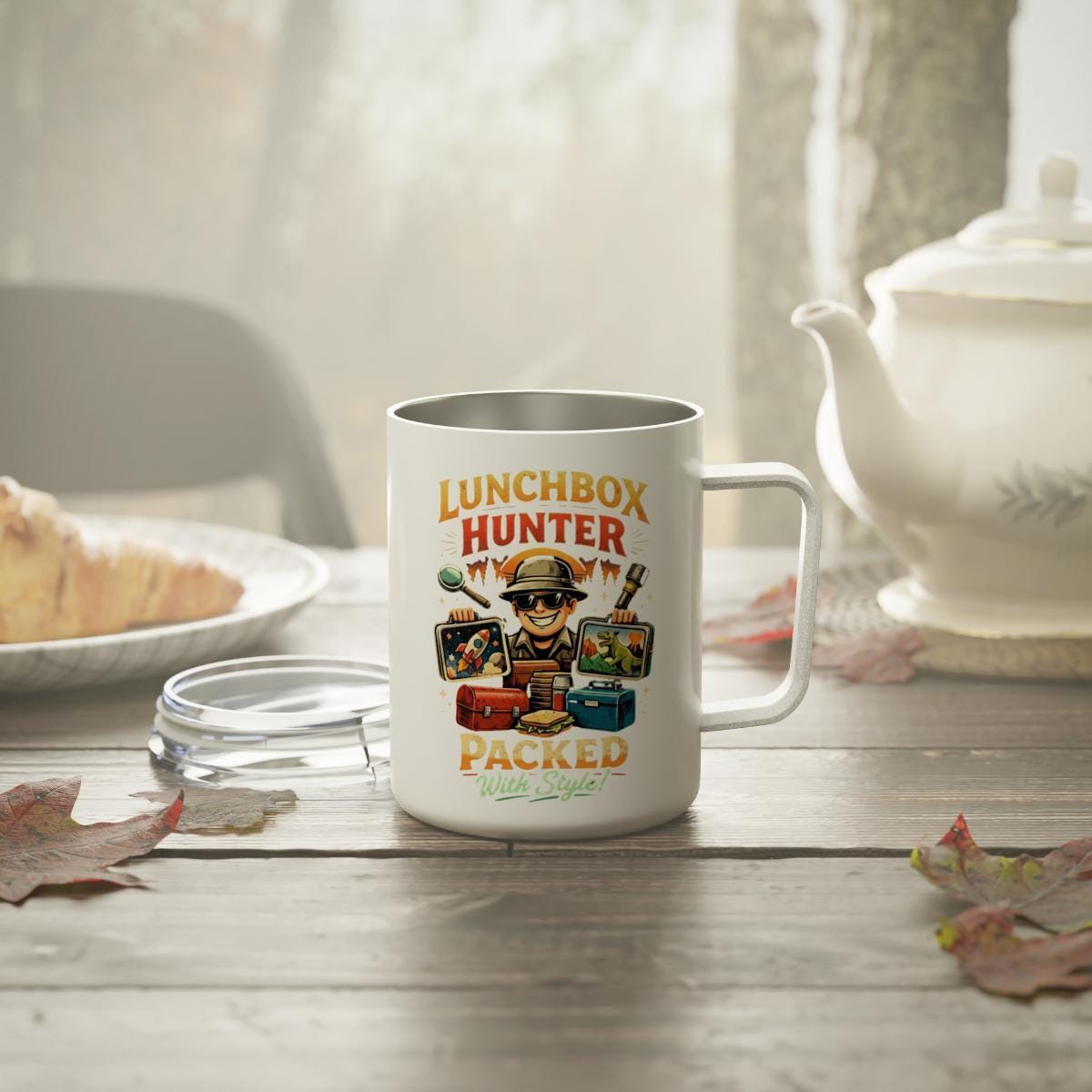 Lunchbox Hunter Mug, Funny Coffee Mug for Lunch Lovers, Packed with Style, Camping Travel Mug, Adventure Mug Gift, Hiker Mug