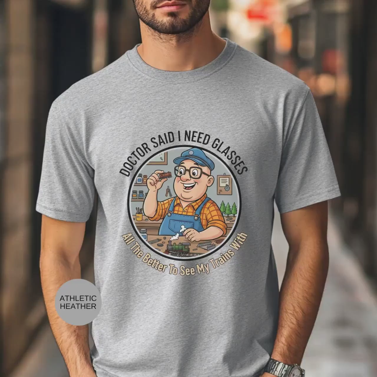 Train Lover T-Shirt, Funny Model Train Tee, Doctor Said I Need Glasses Shirt, Hobbyist Gift, Train Enthusiast Apparel