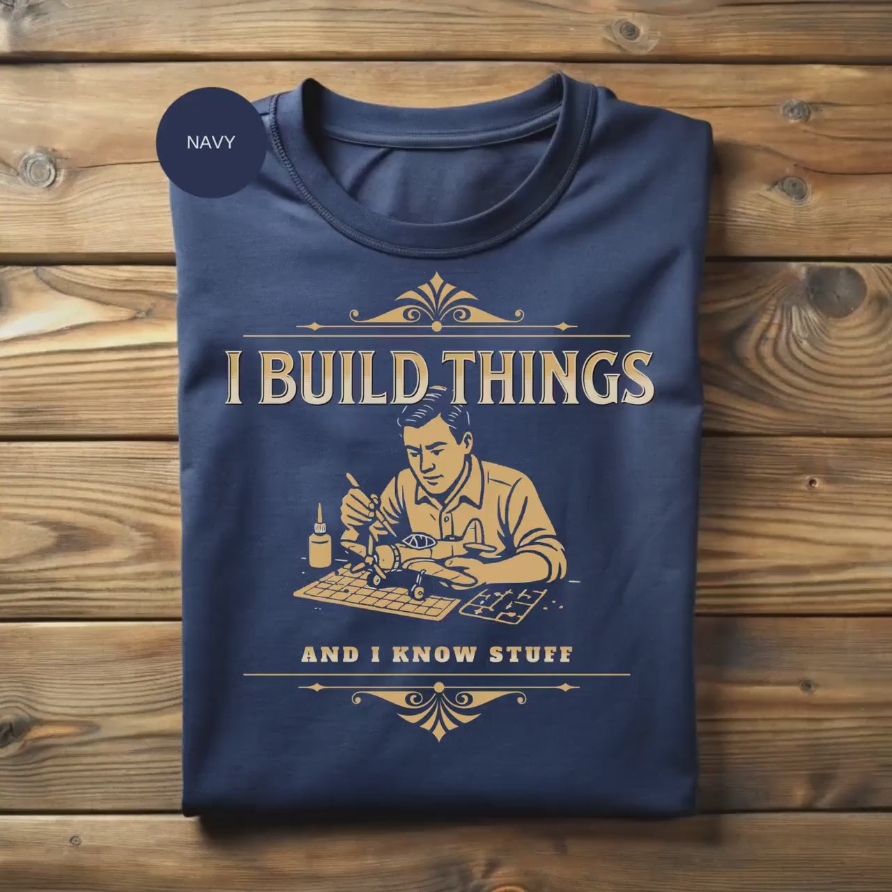I Build Things T-Shirt, Hobbyist Gift, Modeler Shirt, Plane Model Builder Tee, DIY Enthusiast Apparel, Funny I Know Stuff Tee, Gift Idea