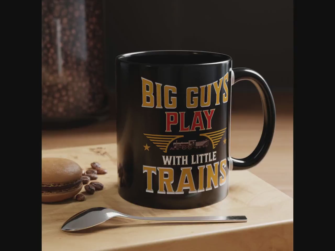 Big Guys Play with Little Trains Mug, Train Lover Gift, Railroad Enthusiast Mug, Gift for Him, Funny Train Mug, Train Hobby Mug