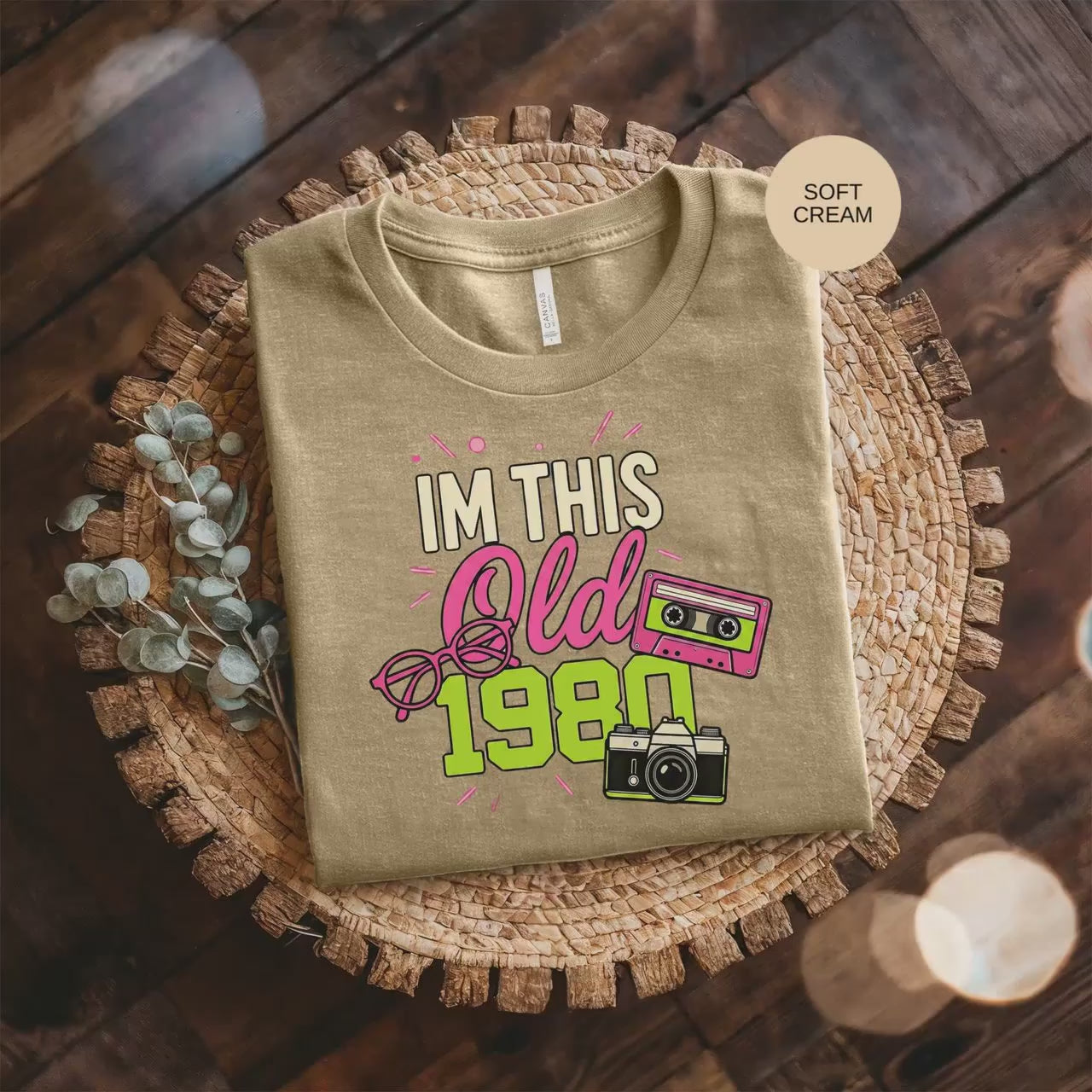 Retro Birthday T-Shirt, Im This Old 1980s Shirt, Vintage Cassette Camera Tee, Birthday Gift Shirt, Funny Bday Tee, Gift for 80s Party