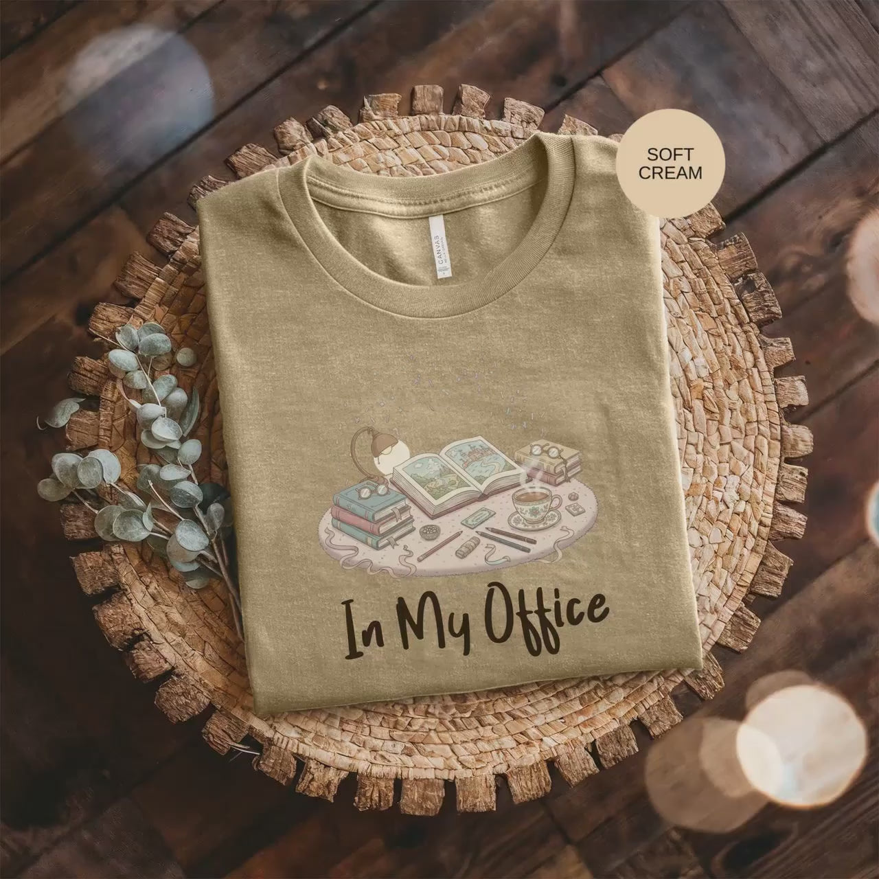 In My Office T-Shirt, Book Lover Shirt, Cozy Office Tee, Reader Gift, Writer T Shirt, Work From Home Shirt, Cute Tee Shirt, Bookworm Top