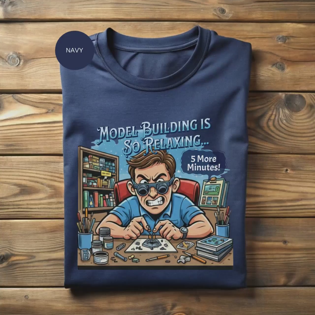 Model Building T-Shirt, Hobbyist Gift, Funny Tee, Scale Model, Relaxing Hobby, 5 More Minutes, Geeky Shirt, Model Kit tshirt