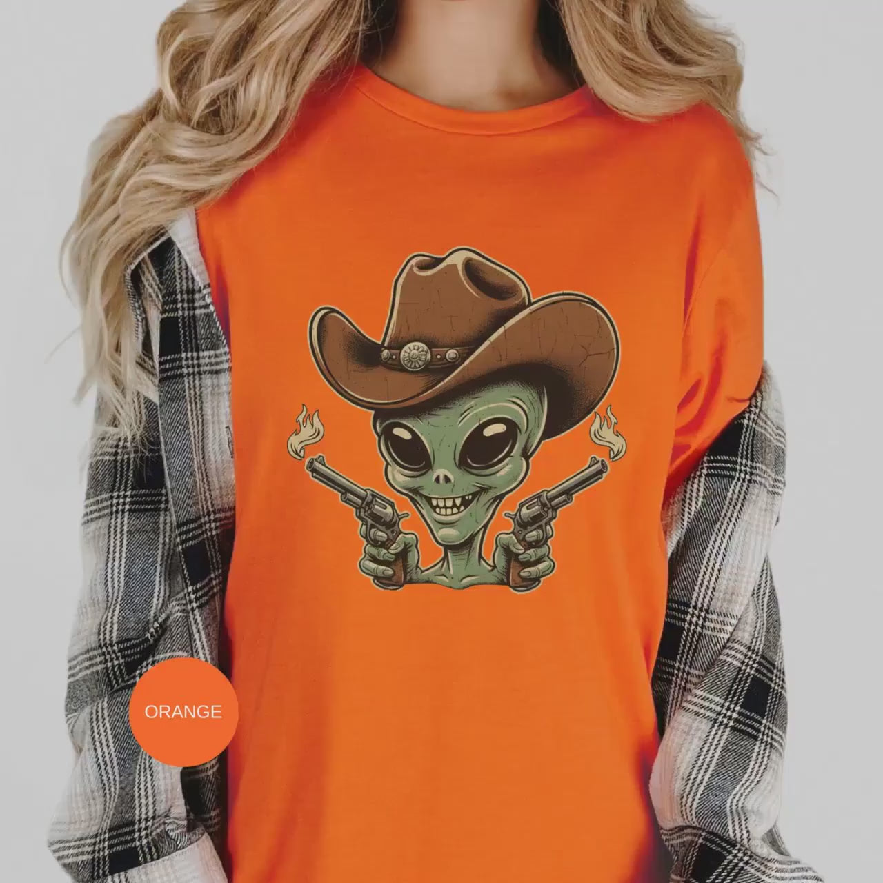 Alien Cowboy T-Shirt, Outer Space Western, Funny Alien Design, Unique Graphic Tee, Trendy TShirt, Stylish Gift Idea