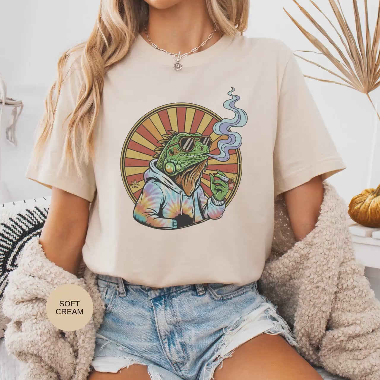 Iguana T-Shirt, Reptile Shirt, Cool Lizard Tee, Smoking Iguana, Animal Lover Gift, Unique Graphic Tee, Trendy Shirt, Unisex T-Shirt