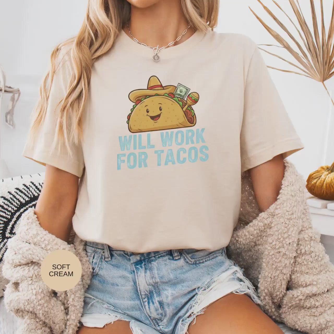 Will Work For Tacos T-Shirt, Funny Taco Shirt, Foodie T Shirt, Cinco De Mayo Tee, Gift For Taco Lover, Taco Tuesday Shirt