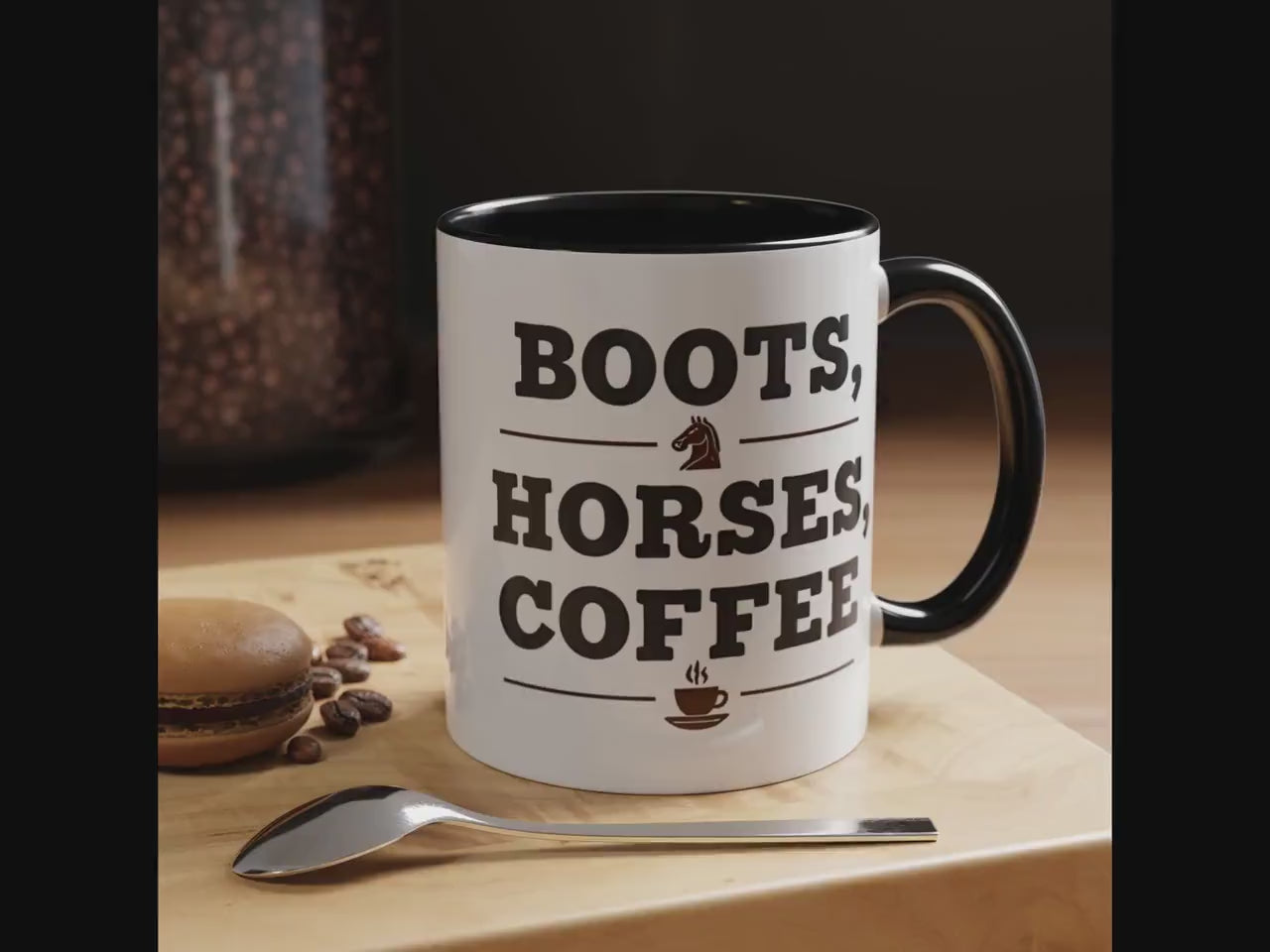 Boots Horses Coffee Mug, Horse Lover Gift, Coffee Lover Mug, Equestrian Mug, Farmhouse Mug, Funny Coffee Mug, Horse Riding Gift Idea