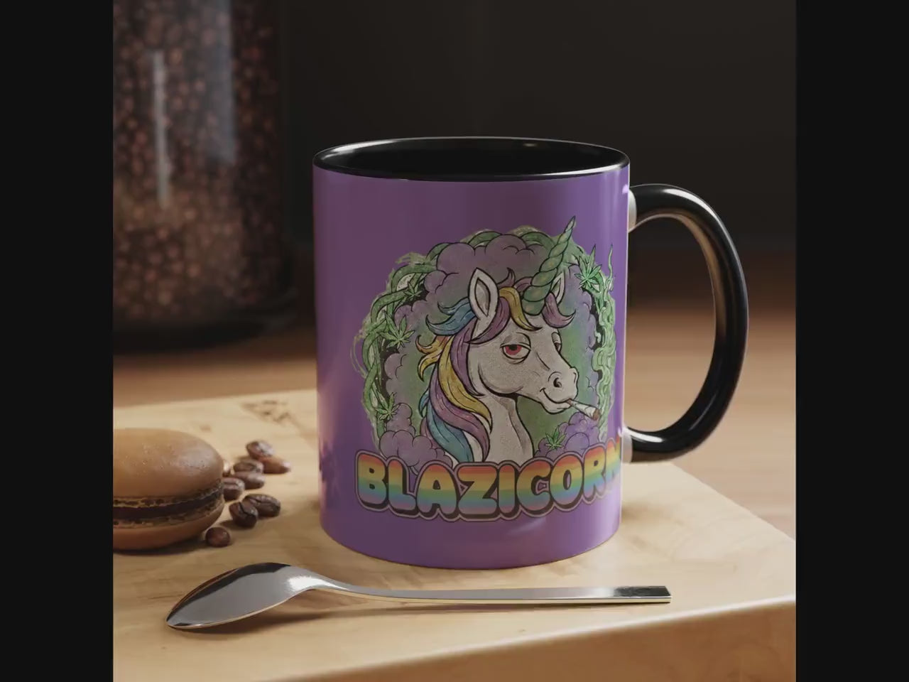 Blazicorn Mug, Funny Unicorn Mug, Stoner Gift, Weed Mug, Unique Coffee Mug, Novelty Mugs, Magic Mug, Unicorn Lover Gift, Funny Mug Gift
